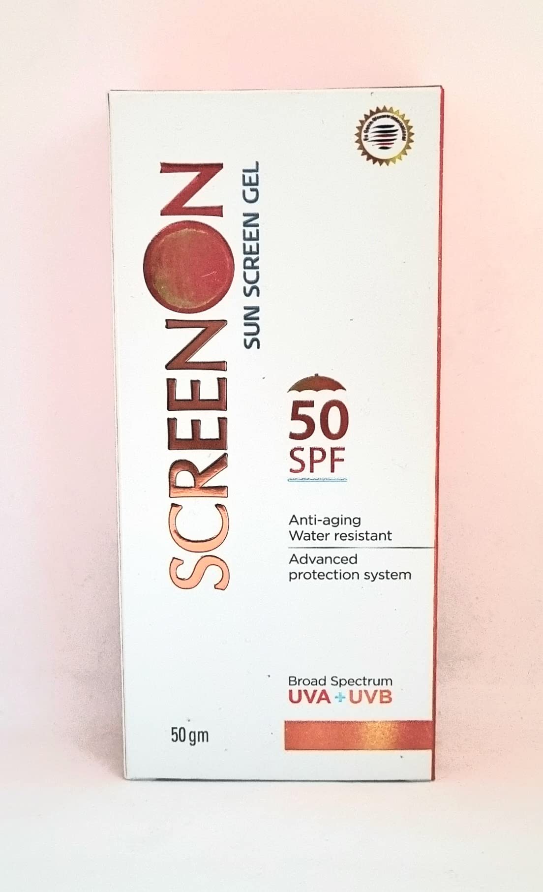 SCREENON SPF 50 Sunscreen Gel - Broad Spectrum UVA/UVB Protection, Water Resistant, Non-Greasy Formula for Face & Body | Perfect for Beach, Swimming & Outdoor Activities