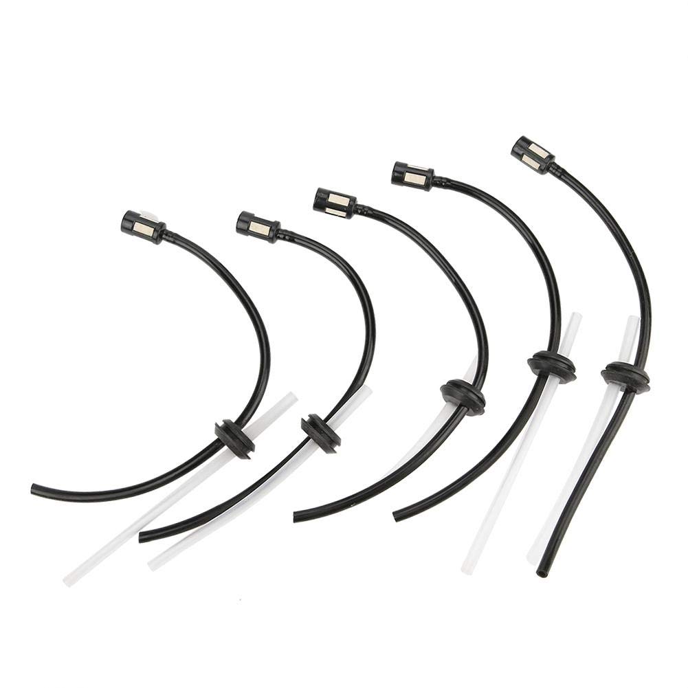 5 PCS Chainsaw Fuel Hose & Brushcutter Fuel Line Assembly with Tank Fuel Filter & Valve - Compatible with Most Chainsaws & Brush Cutters - Ideal for Outdoor Power Equipment Maintenance & Repair