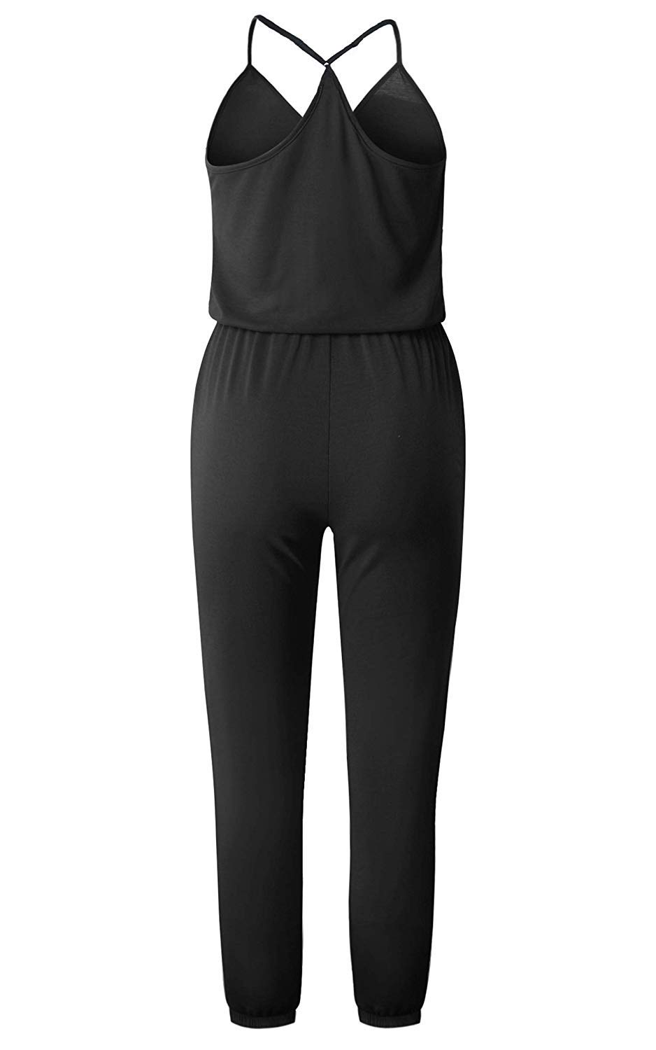 QUEENIE VISCONTI Women's Summer Romper - Casual Long Skinny Jumpsuit with Drawstring for Beach Vacation | Lightweight Playsuit for Outdoor Activities, Travel & Date Nights