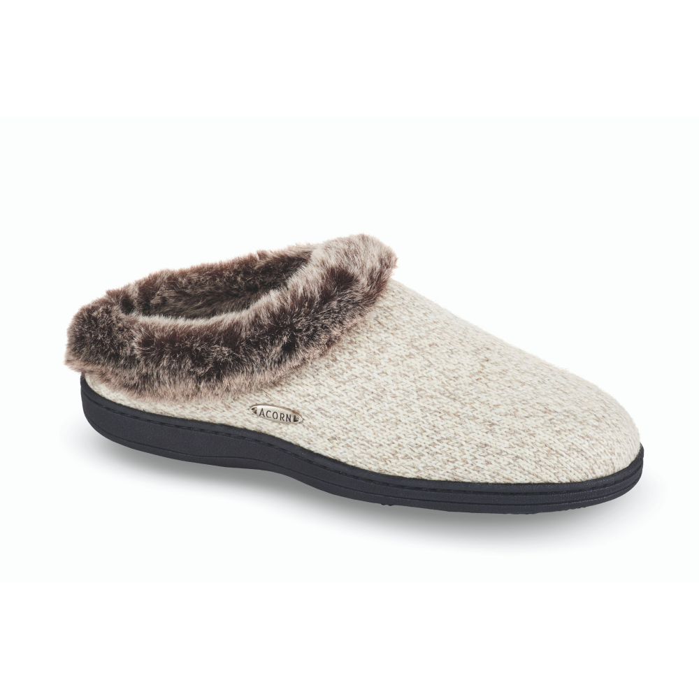 Women's Faux Fur Chinchilla Clog Slippers - Cozy Indoor/Outdoor House Shoes with Non-Slip Sole - Perfect for Winter, Home, Lounge & Quick Errands