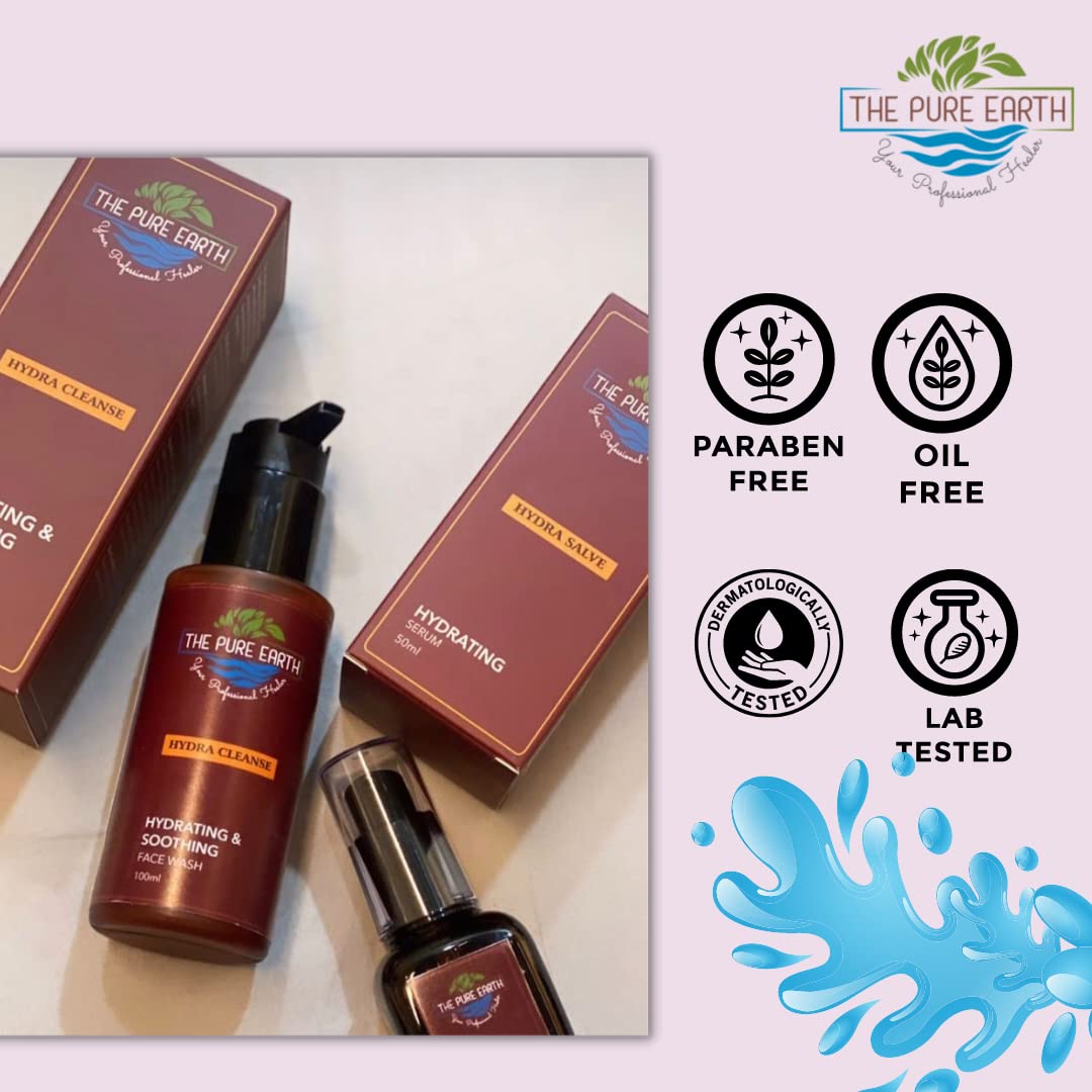 Pure Earth Anti-Aging Skincare Set - Deep Cleansing Face Wash & Organic Serum for Men & Women | Daily Hydration & Wrinkle Reduction for Glowing Skin | Perfect for Morning & Night Routine