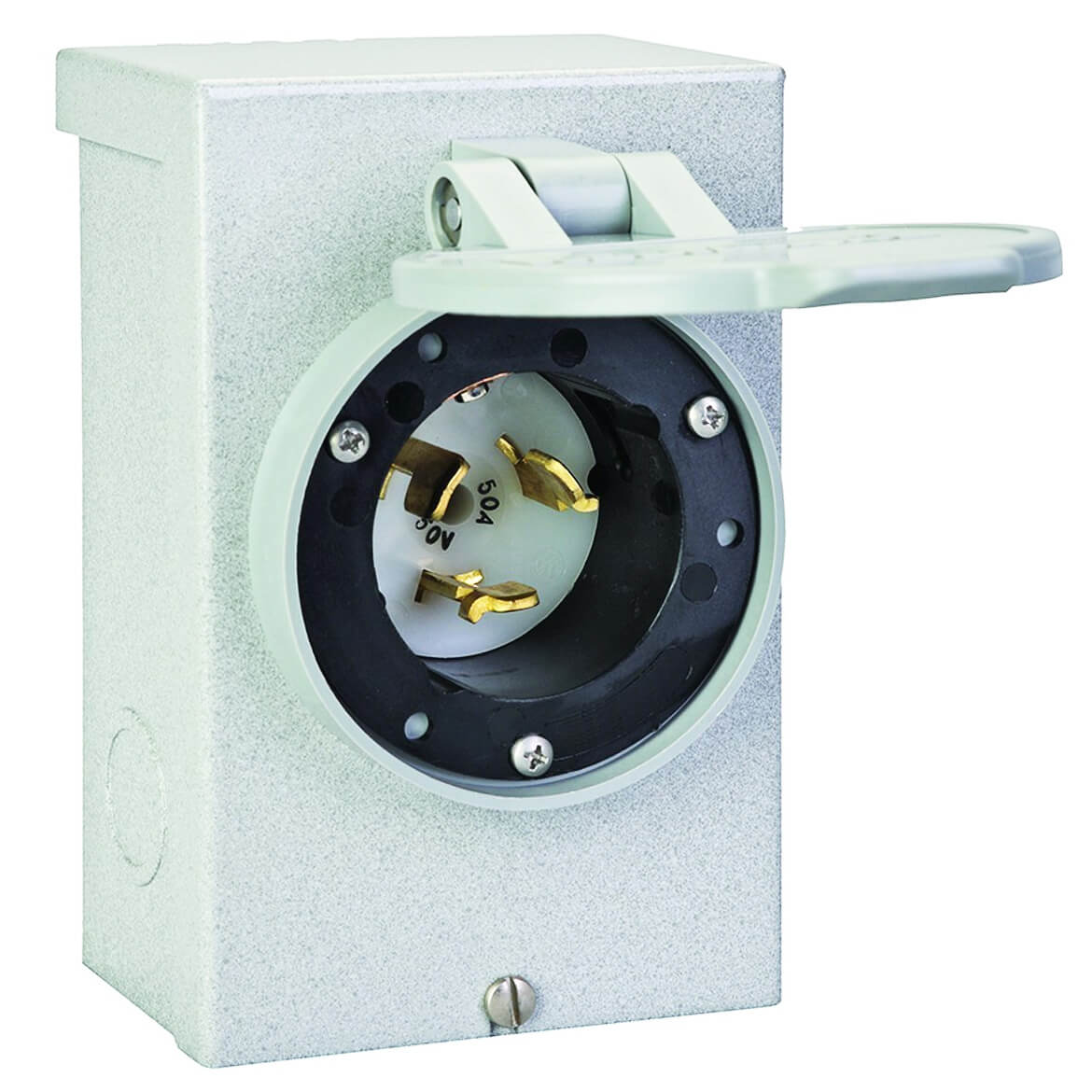 Reliance PB50 50 Amp 12500 Watt 120/240V Non-Metallic Power Inlet Box - Heavy Duty Outdoor Electrical Connection for RV, Generator & Home Backup Power