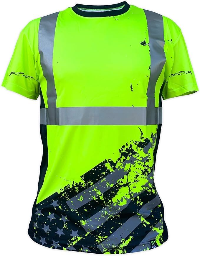 ANSI Class 2 & 3 Safety Shirts for Men - High Visibility Graphic Tees & Long Sleeve Work Shirts - Perfect for Construction, Road Work & Emergency Response Teams
