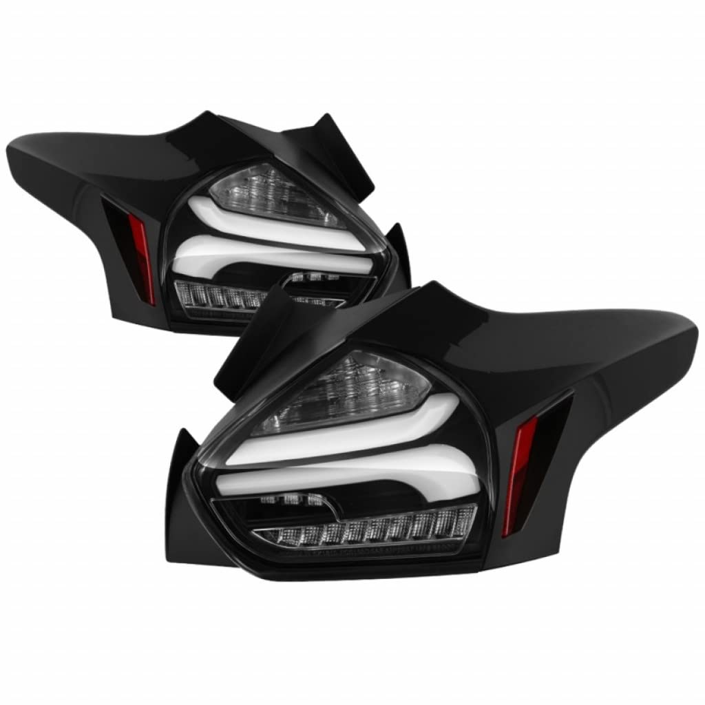 2015-2017 Ford Focus Hatchback LED Tail Lights Pair - Smoke Lens with Turn Signal & Reverse Light (Part# 5085719) | Perfect for Night Driving & Custom Car Upgrades