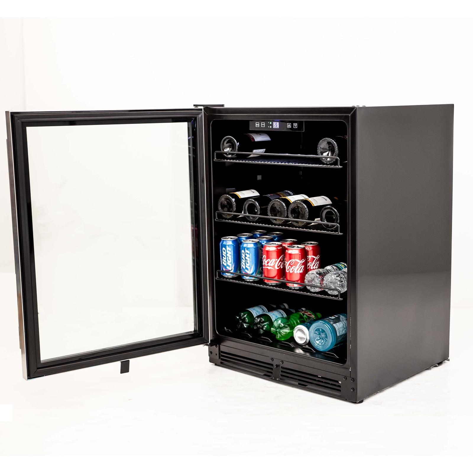 Avanti BVB52T4S 133 Can Stainless Steel Beverage Cooler - Large Capacity Drink Fridge for Soda, Beer & Wine - Perfect for Home Bar, Basement, or Office Use