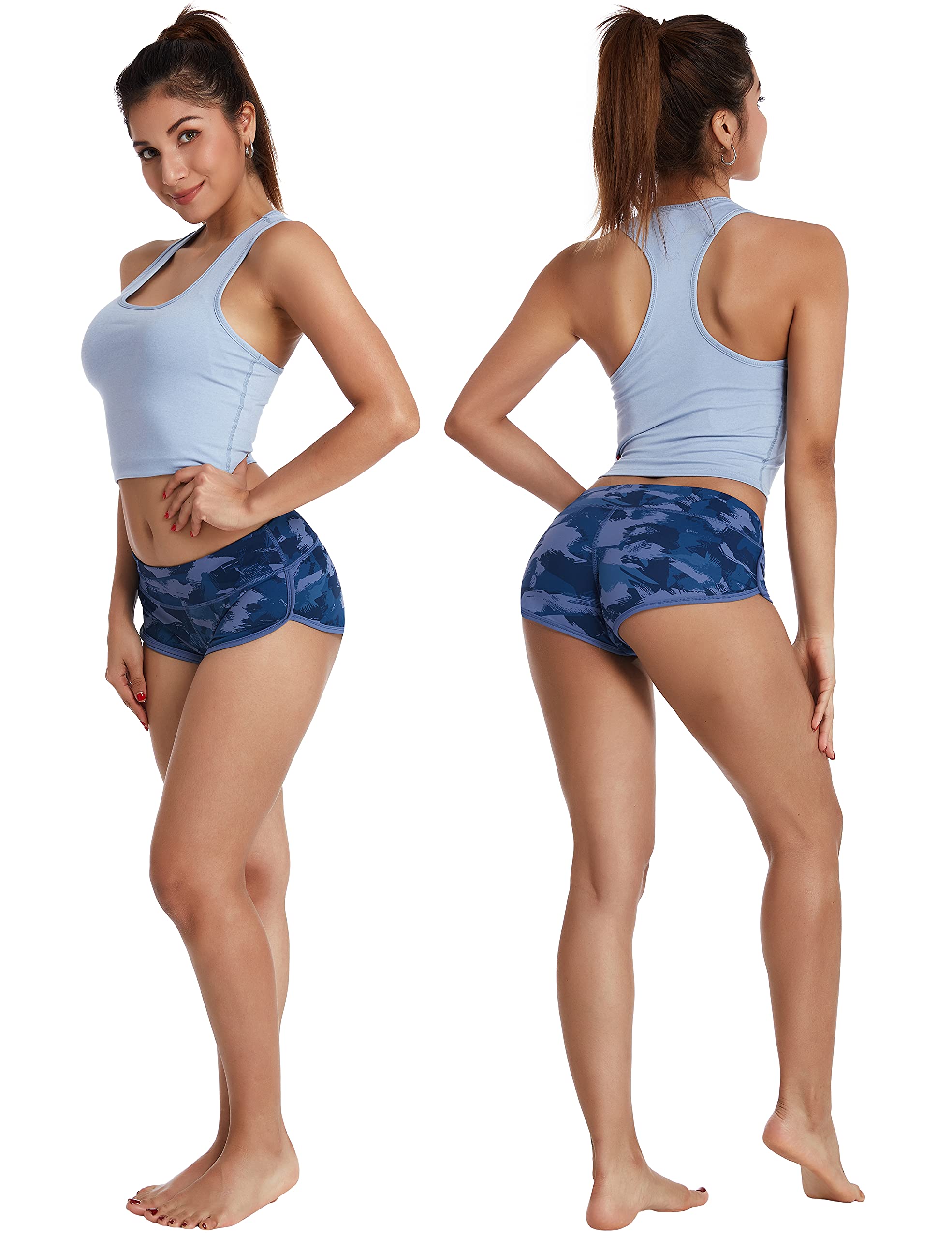 BUBBLELIME Women's Sexy Booty Yoga Shorts XS-XXL - High Waisted Tummy Control Workout Running Shorts with Moisture Wicking & UPF 30+ for Yoga, Gym, Fitness & Summer Activities