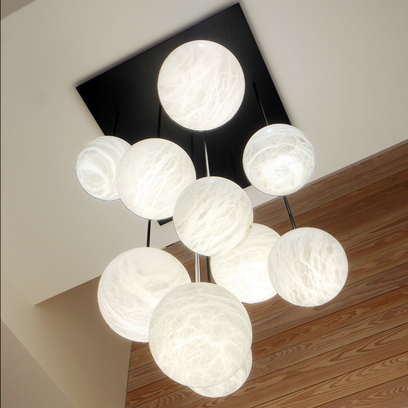 Luna Pendant Light - Modern Scandinavian Glass Hanging Lamp for Kitchen Island, Dining Room & Bedroom Lighting