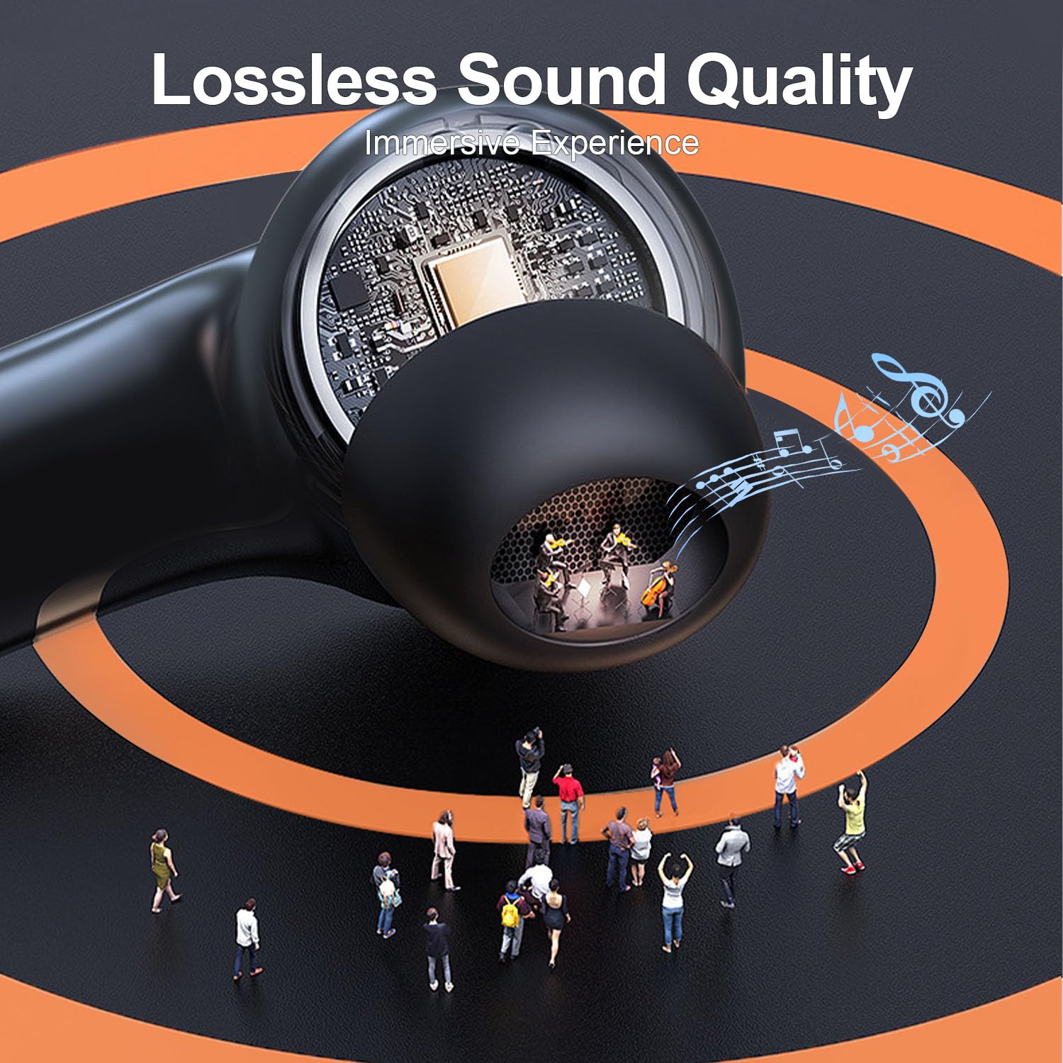 ZIUTY Wireless Earbuds Bluetooth 5.3 Headphones with 50H Playtime, LED Digital Display Charging Case, IPX5 Waterproof, Built-in Mic for iPhone Android Phone Laptop Computer - Star Gray | Perfect for Workout, Running, Commuting & Travel