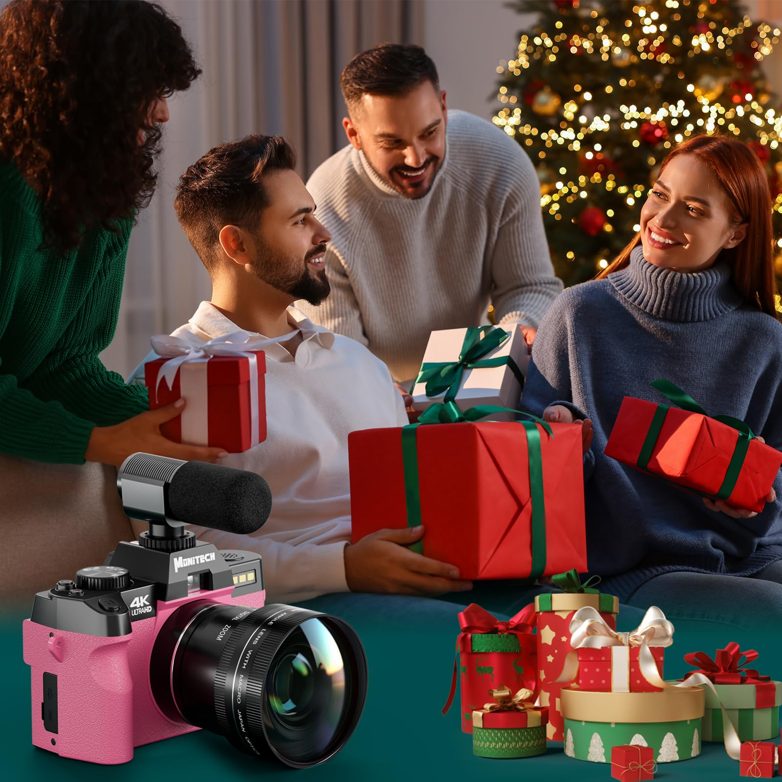 Monitech 48MP Digital Camera with 16x Zoom - 4K Video Camera for Photography & Vlogging - YouTube Camera with 32GB SD Card (S100 Model) - Perfect for Travel, Blogging and Content Creation