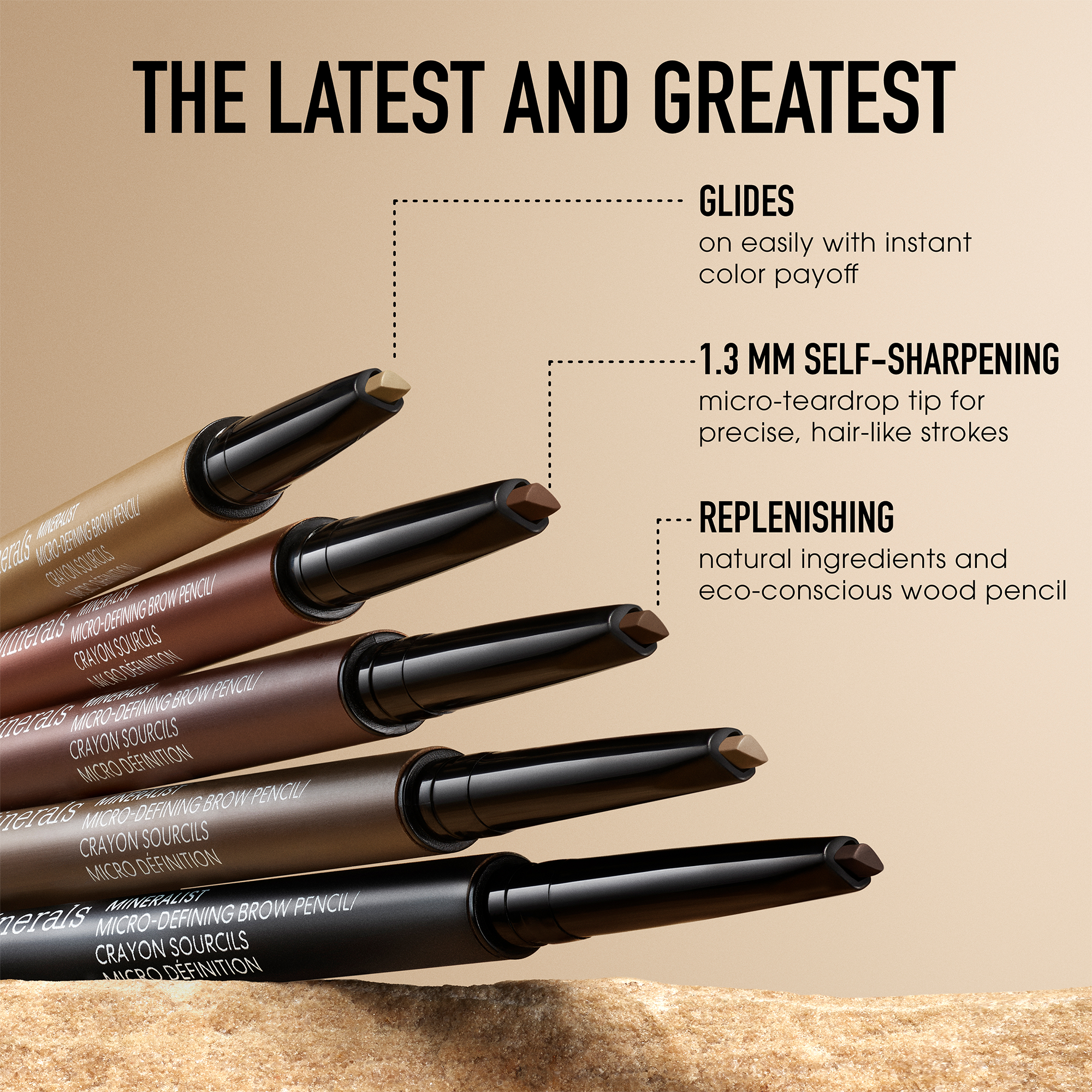bareMinerals Mineralist Micro Defining Eyebrow Pencil - Ultra-Precise Brow Filler for Natural-Looking Definition | Perfect for Everyday Makeup & Professional Looks