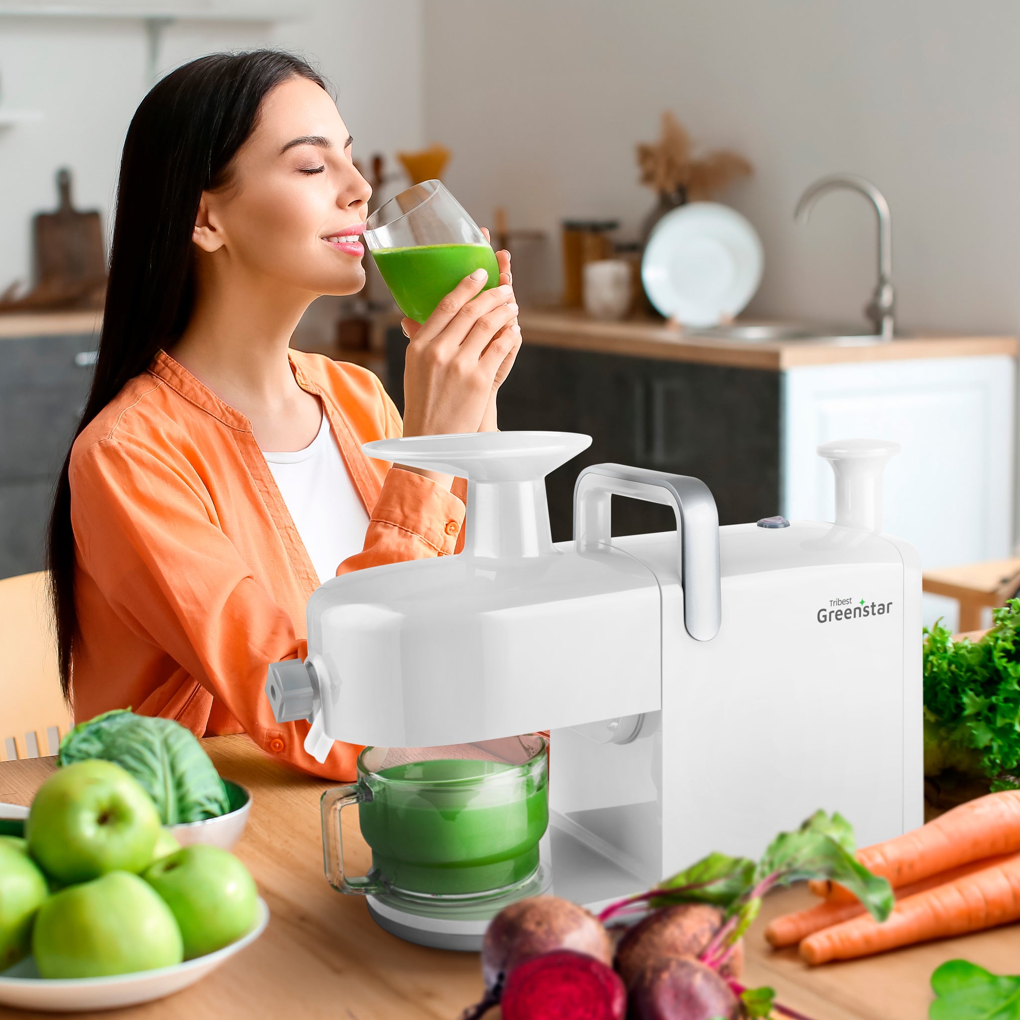 Refurbished Greenstar® 5 Stainless Steel Twin Gear Cold Press Masticating Juicer - Healthy Juice Extractor for Fruits & Vegetables - Perfect for Home, Gym & Raw Food Diet