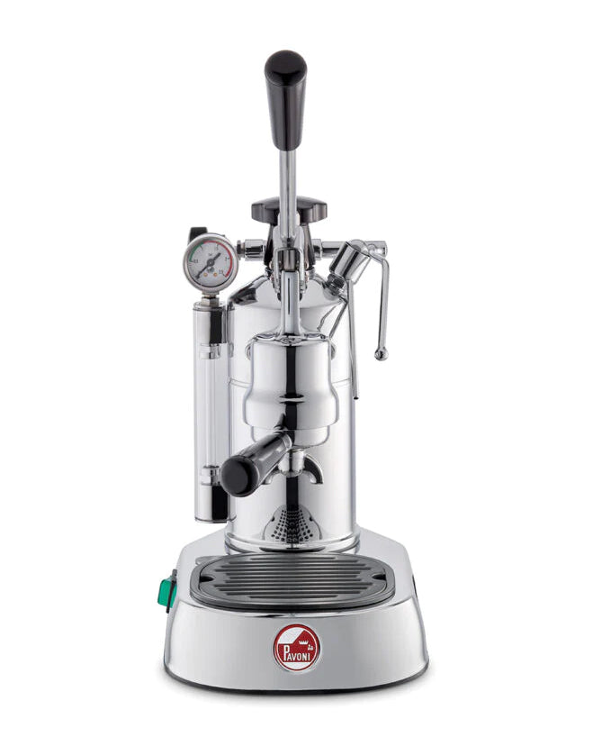 La Pavoni Professional Chrome Espresso Machine PC 16 - Premium Italian Coffee Maker for Home Baristas, Perfect for Espresso, Cappuccino & Latte Art - Ideal for Coffee Shops & Home Kitchens