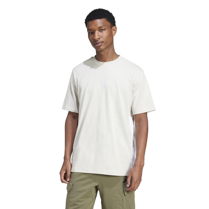Adidas Men's Essentials 3-Stripes Cotton Jersey T-Shirt - Comfortable Casual Wear for Gym, Workout & Everyday Outfits