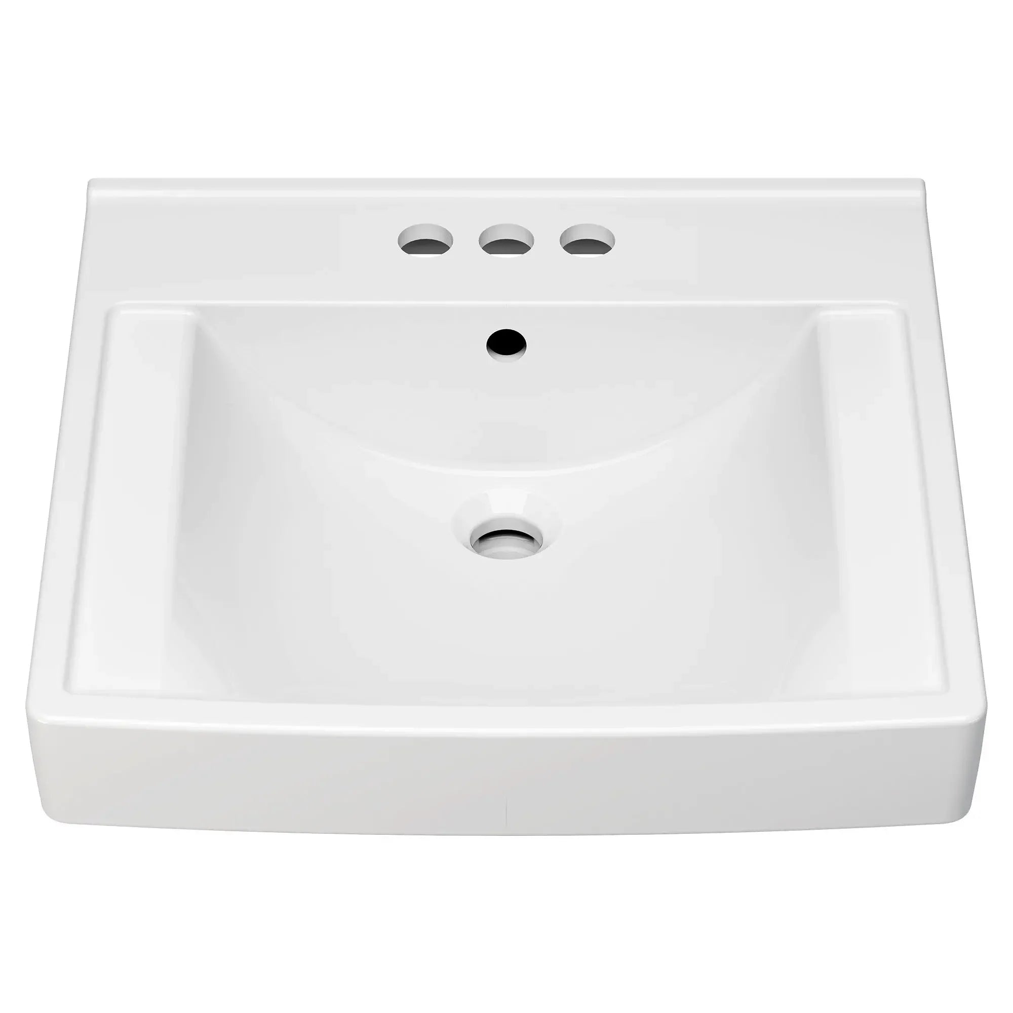 Decorum® 21 x 20.25 Inch Wall Mounted EverClean® Bathroom Sink with 4-Inch Centerset Faucet - Perfect for Small Bathrooms, Powder Rooms & RV Vanities