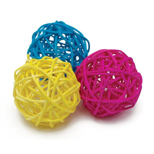 Living World Nibblers Willow Chew Balls for Small Animals - Natural Rabbit Chew Toys for Teeth, Hamster & Guinea Pig Chews - Perfect for Cage Enrichment & Dental Health