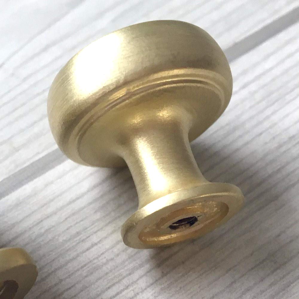 Vintage Brushed Brass Drawer Knobs & Cabinet Pulls - Elegant Dresser Handles for Kitchen Cabinets, Wardrobes & Furniture - Perfect for Home Renovation & DIY Projects