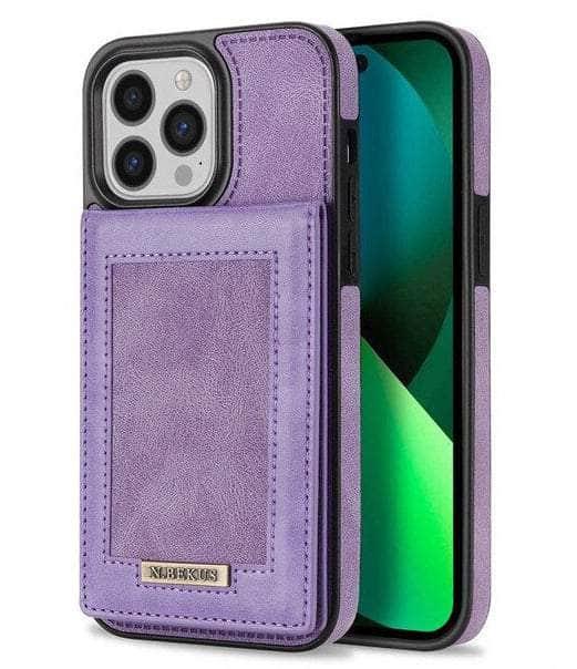 Premium Vegan Leather iPhone 14 Pro Wallet Case with 3 Card Slots - Slim Protective Cover for Everyday Use & Travel Essentials