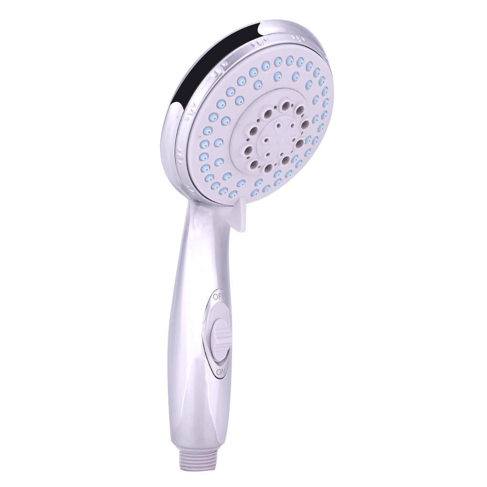 Universal ABS Shower Head with Switch - 5 Spray Modes for Bathroom, Spa & Massage - High Pressure Water Saving Showerhead for Home & Hotel Use