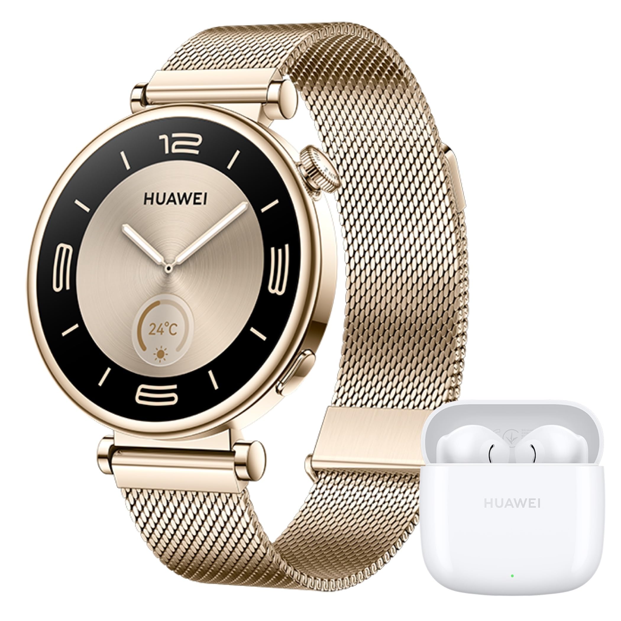 HUAWEI WATCH GT 4 Smart Watch 41MM Milanese Gold - Long Battery Life Fitness Tracker with Heart Rate Monitor, Sleep Tracking | Compatible with Android & iOS | Perfect for Workouts, Running & Daily Use