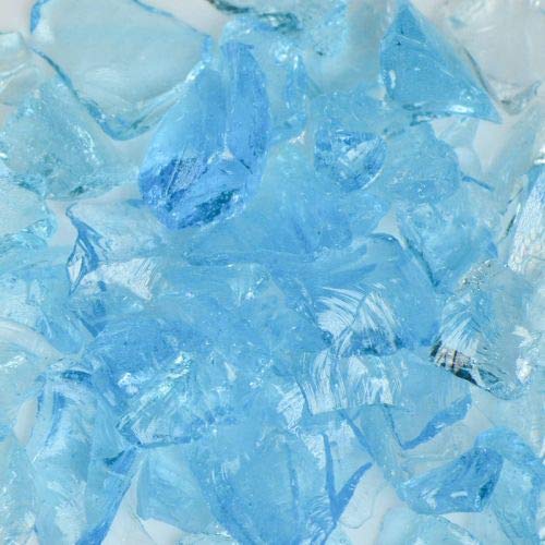 Premium American Crystal Turquoise Glass - 50 Lbs for Landscaping, Aquariums & DIY Crafts | High-Quality Decorative Stones for Gardens, Vases & Home Decor