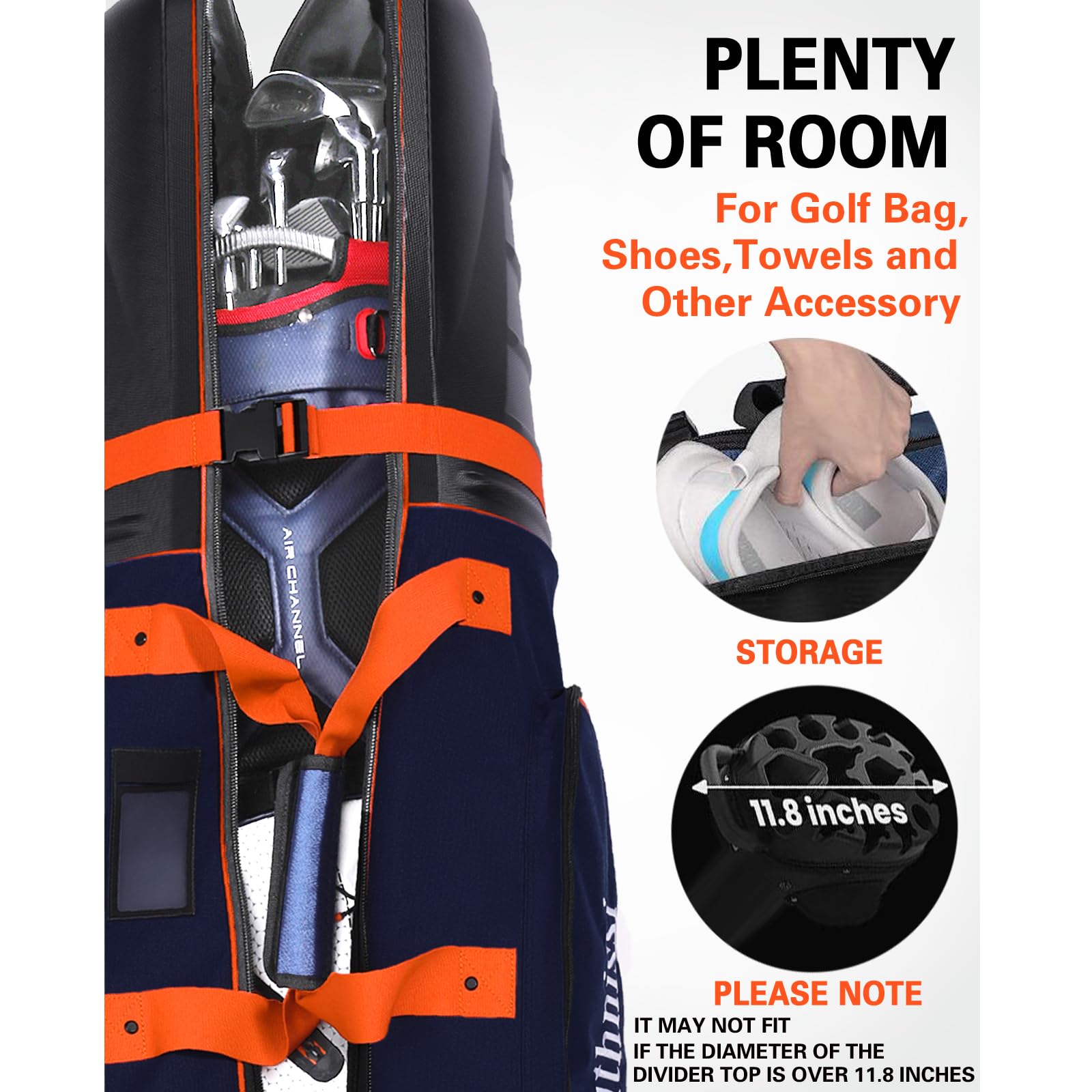 **Premium Golf Travel Bag for Airlines - Heavy Duty Wheels & Hard Top Case | Waterproof, Foldable & Lightweight Design | Protects Club Heads | Spacious & Easy Storage | Perfect for Air Travel & Golf Trips**