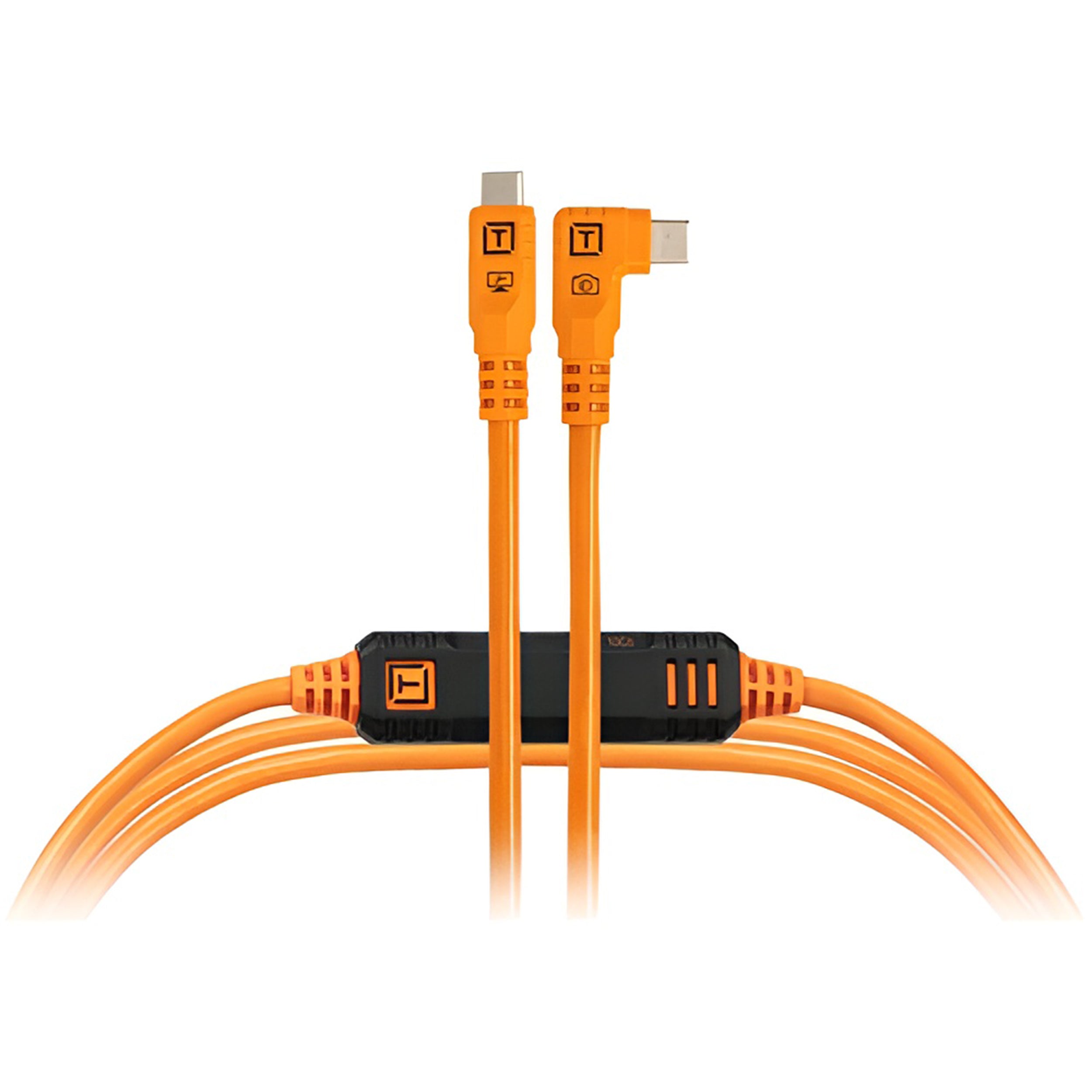 TetherPro Optima 10G USB C Cable (Straight to Right Angle) - High-Speed Data Transfer for Photography, Videography & MacBook Accessories - Perfect for Studio, Travel & Tech Setups