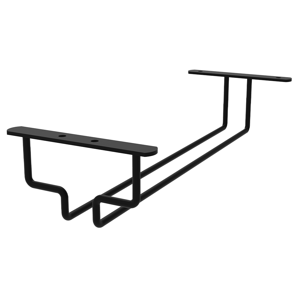 Single Row Glass Hanger - Premium Wall Mounted Glass Holder for Kitchen, Bathroom & Office - Perfect for Organizing Wine Glasses, Mugs and Cups