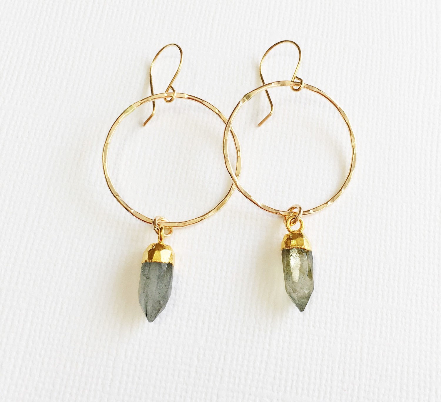 Labradorite Earrings for Women - Zoe Style Dangle Earrings (E271) | Boho Chic Jewelry for Party, Wedding & Everyday Wear