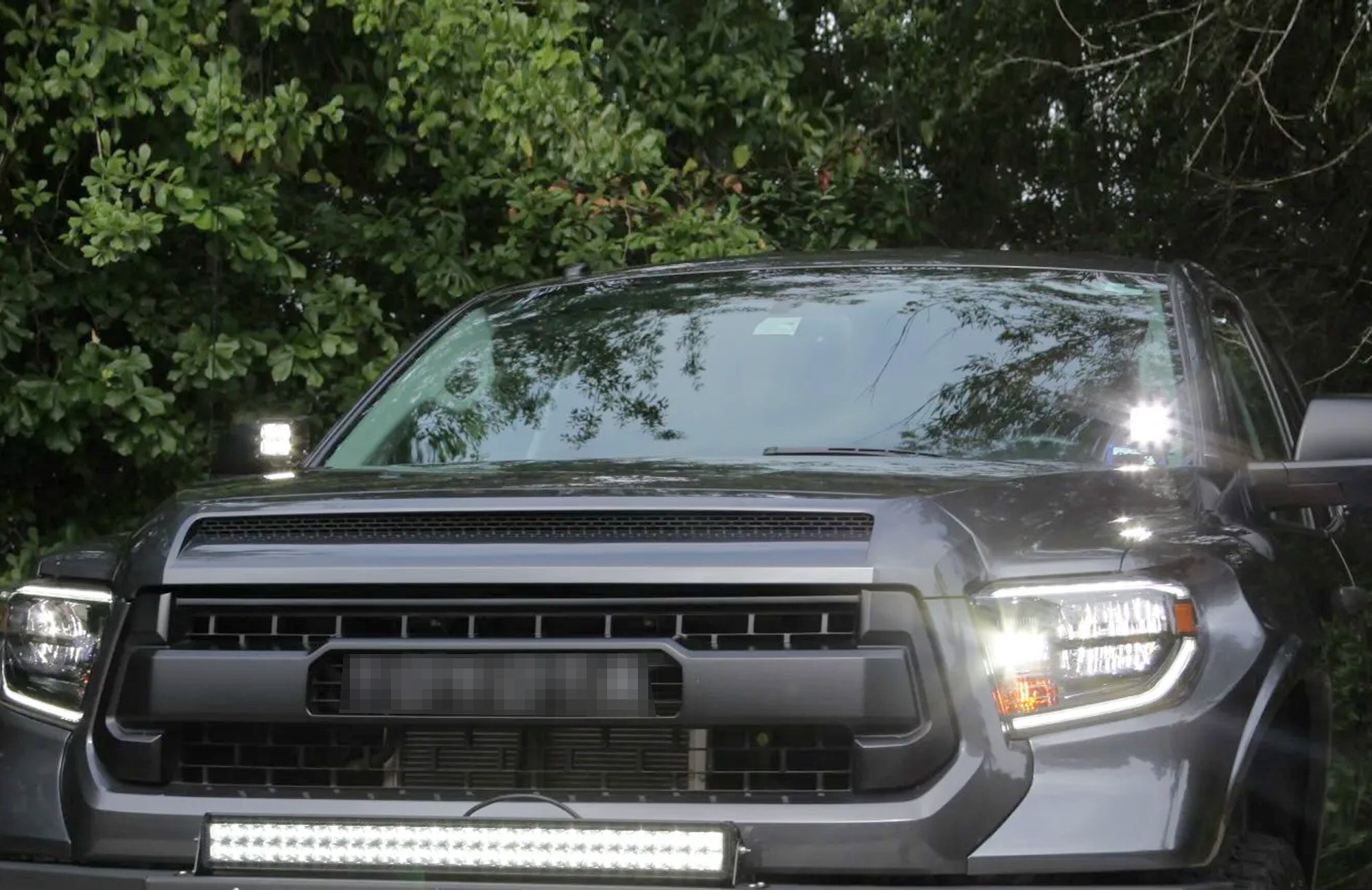 40W CREE LED Pod Light Kit with A-Pillar Brackets & Wiring Harness for 2007-2021 Toyota Tundra - Off-Road Lighting, Fog Lights, Truck Accessories