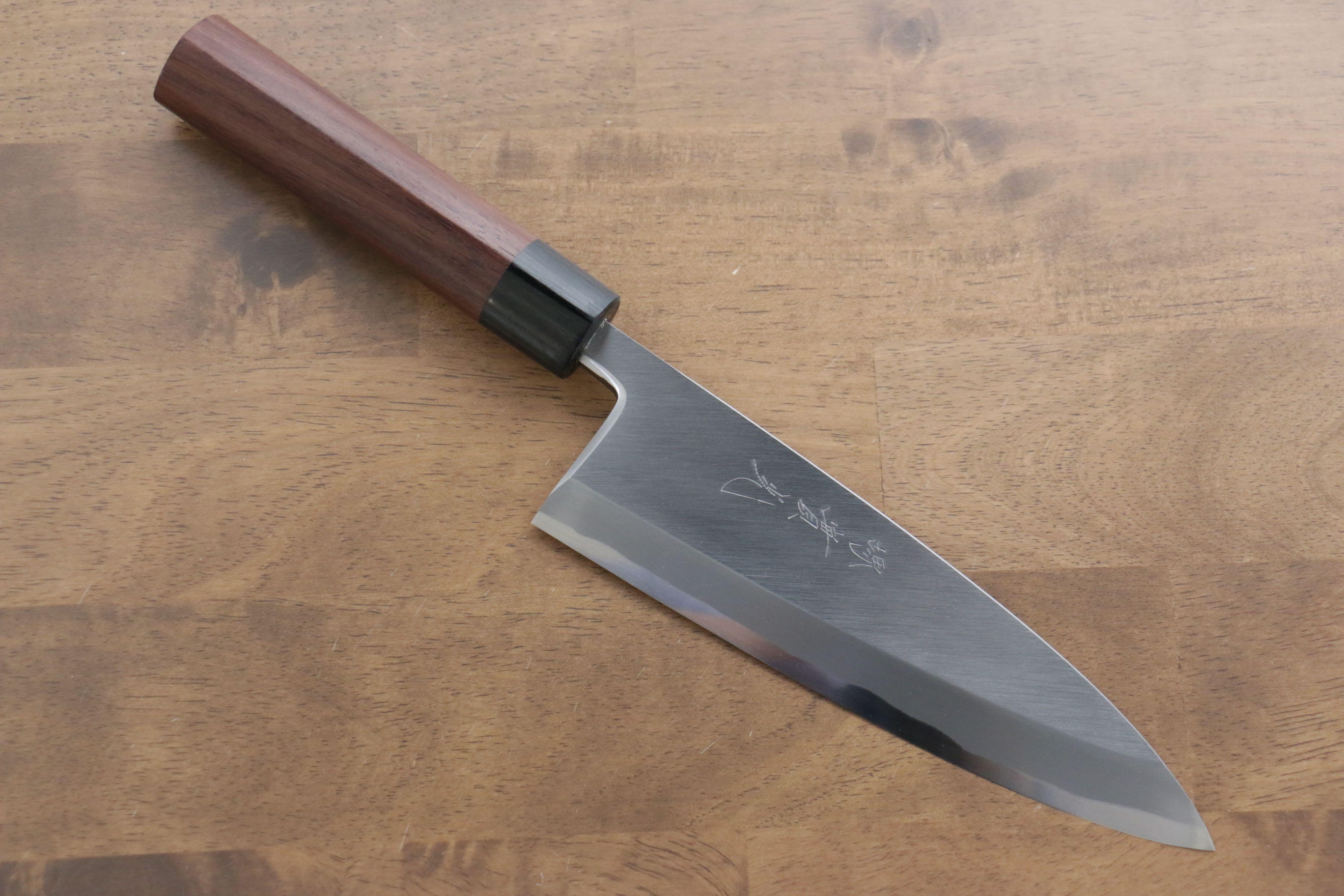 Premium Jikko White Steel No.2 Deba Knife 195mm - Japanese Professional Chef Knife with Shitan Handle - Perfect for Sushi, Fish Filleting & Asian Cuisine Preparation