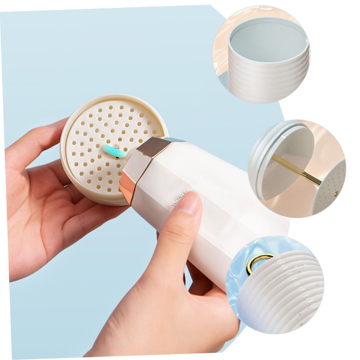 iPetboom Foaming Bubbler Bottle for Facial Cleanser & Shampoo - PP Material Bubble Maker with No Handle - Perfect for Skincare & Hair Care Routines (White, 1 Piece)