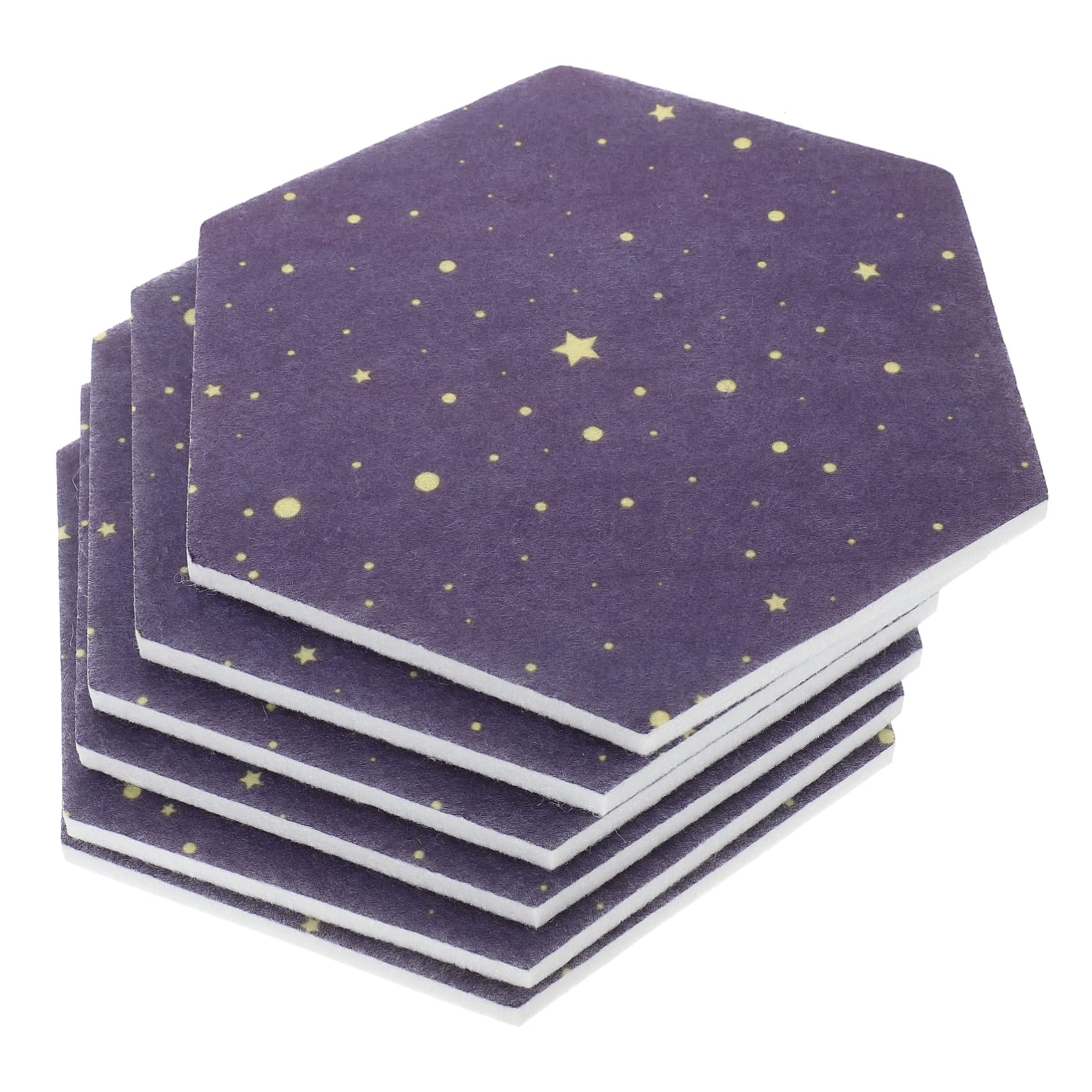 Hexagon Felt Memo Boards Set - 6 Pack Reusable Adhesive Wall Pin Boards with Chalkboard Surface - Perfect for Home Office Decor, Classroom Organization & Kitchen Memo Board