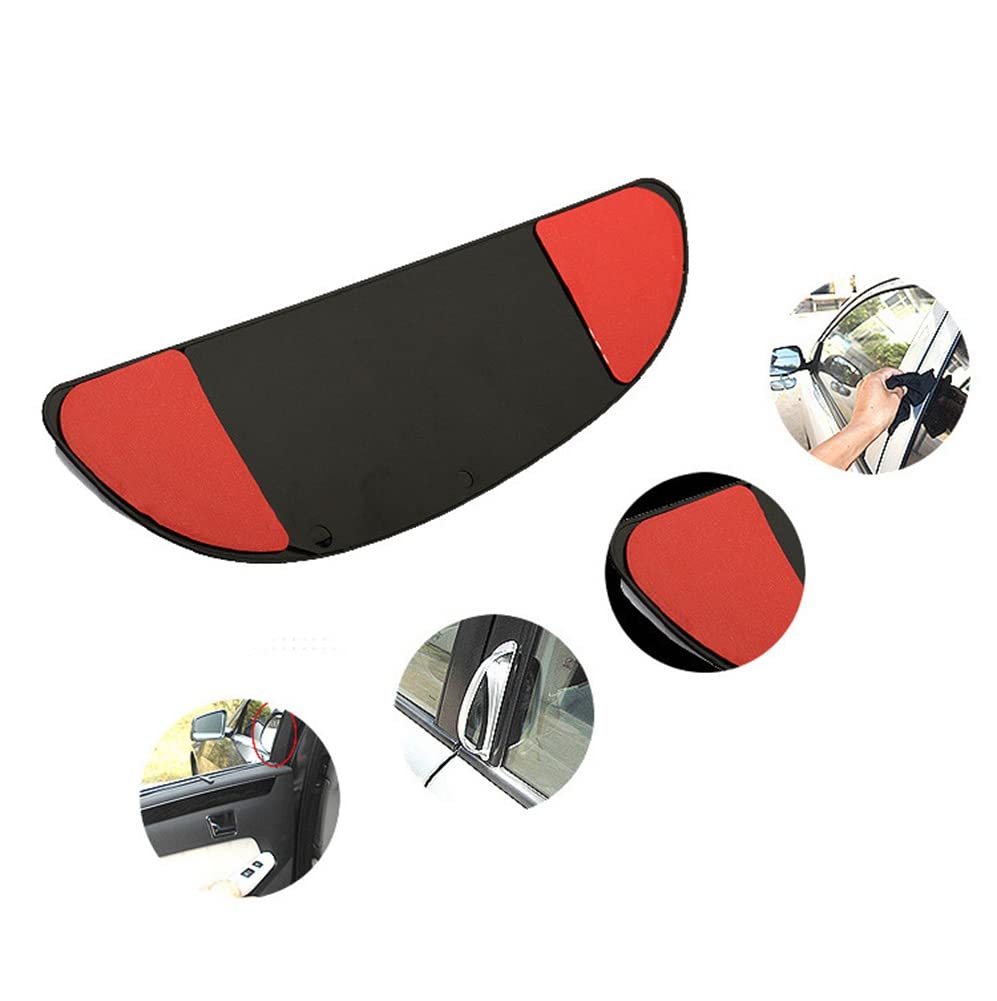Car Blind Spot Mirrors - Wide Angle Rearview Mirror for Most Cars, SUVs & Vehicles | B-Pillar Rear Seat Auxiliary Observation Mirror (Black, Left Side) | Enhance Safety & Visibility While Driving, Parking & Lane Changing
