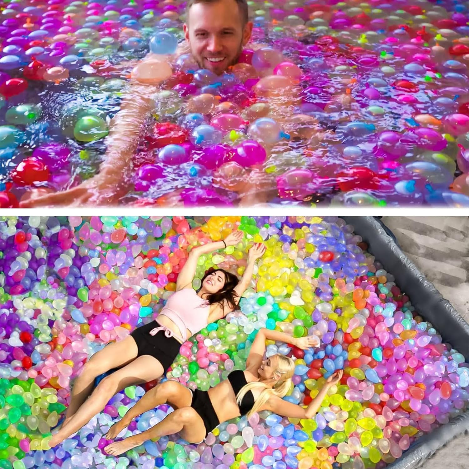 888PCS Quick Fill Self-Sealing Water Balloons - Mixed Colors Summer Water Toys for Kids | Perfect for Outdoor Parties, Pool Games & Backyard Water Fights