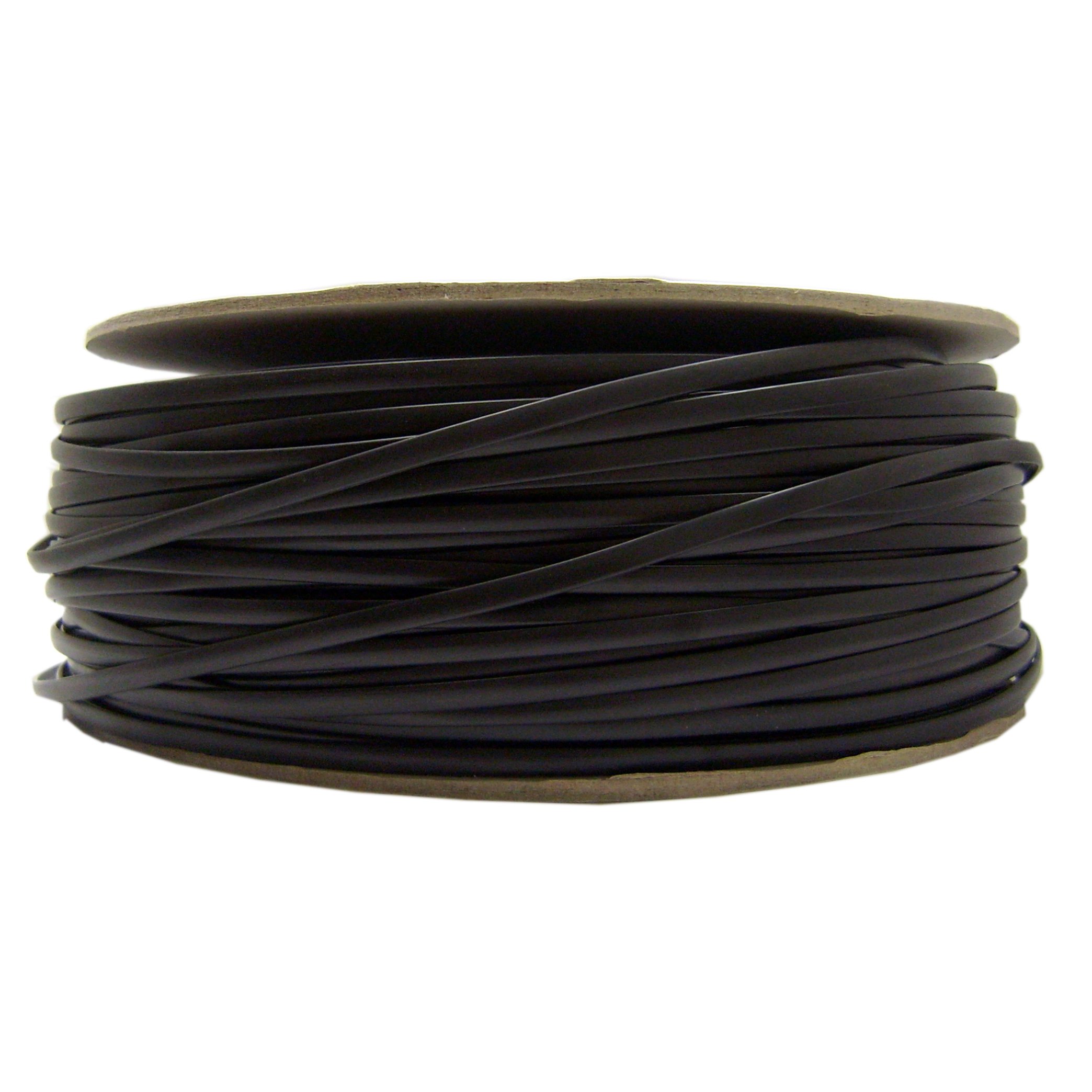 Bulk 1000ft Flat Telephone Cable - 26/4 AWG 4-Conductor Black Telephone Wire Spool | Ideal for Home/Office Phone Line Installation & Telecom Projects