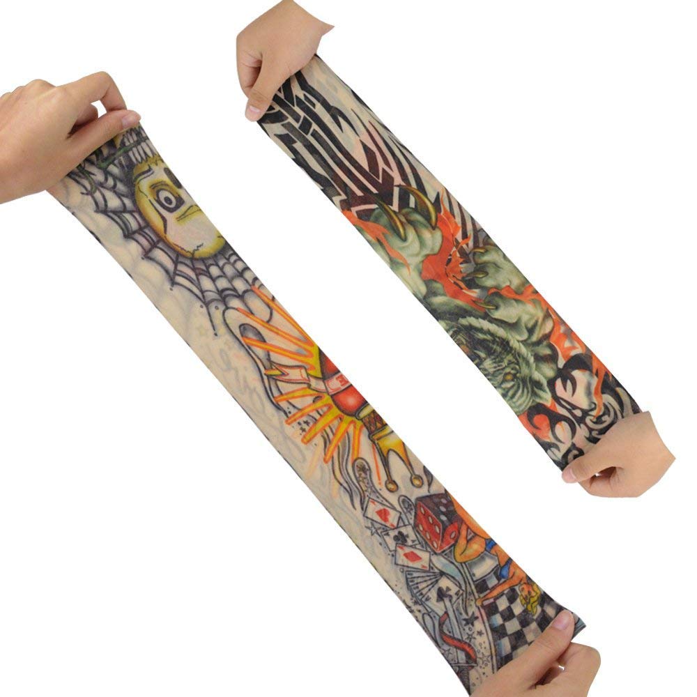 6 Pack Tattoo Compression Arm Sleeves - Breathable Sun Protection Sleeve Covers for Tattoos & UV Defense - Ideal for Tattoo Aftercare, Outdoor Sports & Sunscreen Protection