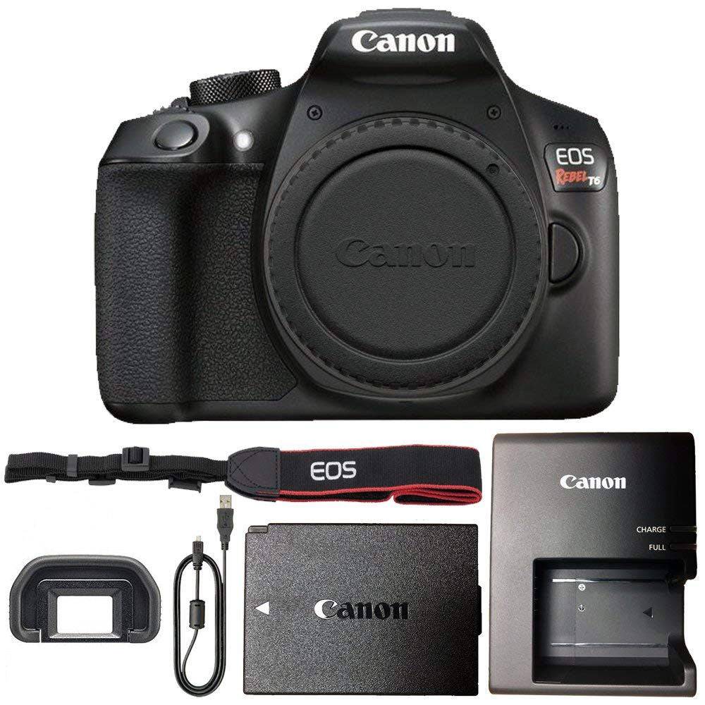 Canon EOS Rebel T6/2000D DSLR Camera Body Only - Professional Digital SLR for Photography & Videography - Perfect for Beginners, Travel & Portrait Shooting