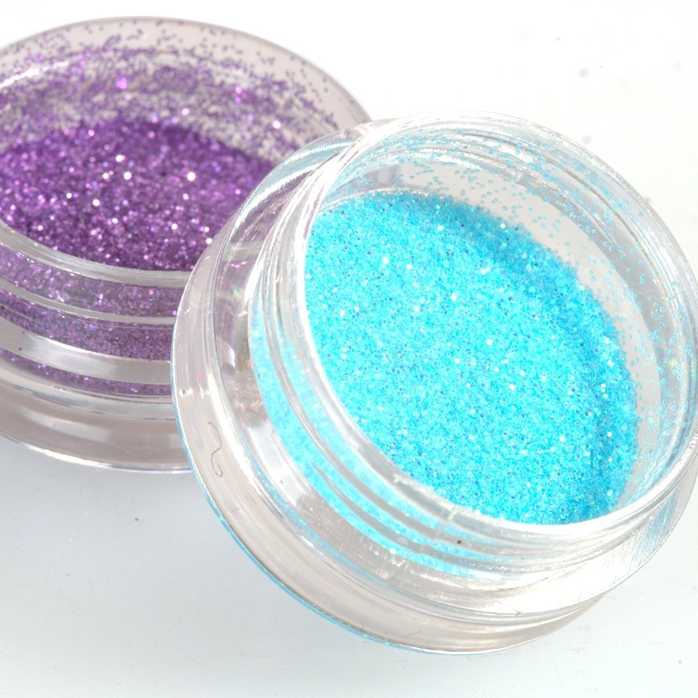 ZENUTA Set of 45 Glitter Powder Pots for Nail Art, Makeup & Nail Decoration - Perfect for DIY Manicures, Party Nails & Creative Beauty Designs