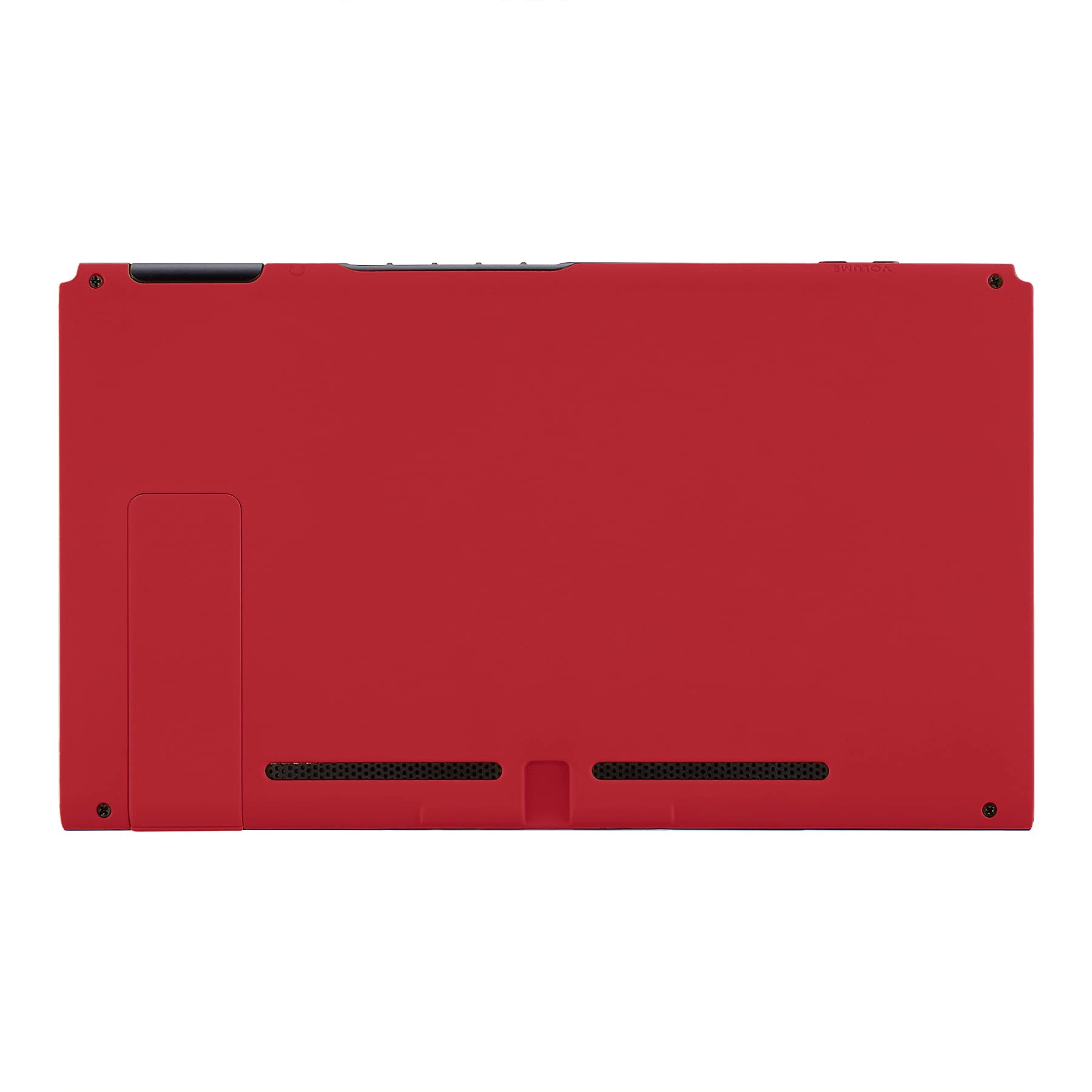 eXtremeRate Soft Touch Grip Passion Red Replacement Back Plate Shell Case for Nintendo Switch - DIY Housing with Kickstand (JoyCon Not Included) | Durable Protection for Gaming & Travel