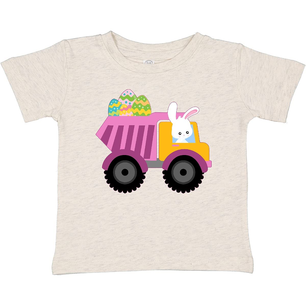 Inktastic Easter Bunny in Dump Truck Delivering Easter Eggs Baby T-Shirt - Cute Easter Outfit for Toddlers & Infants - Perfect for Easter Celebrations, Family Photos & Spring Festivals