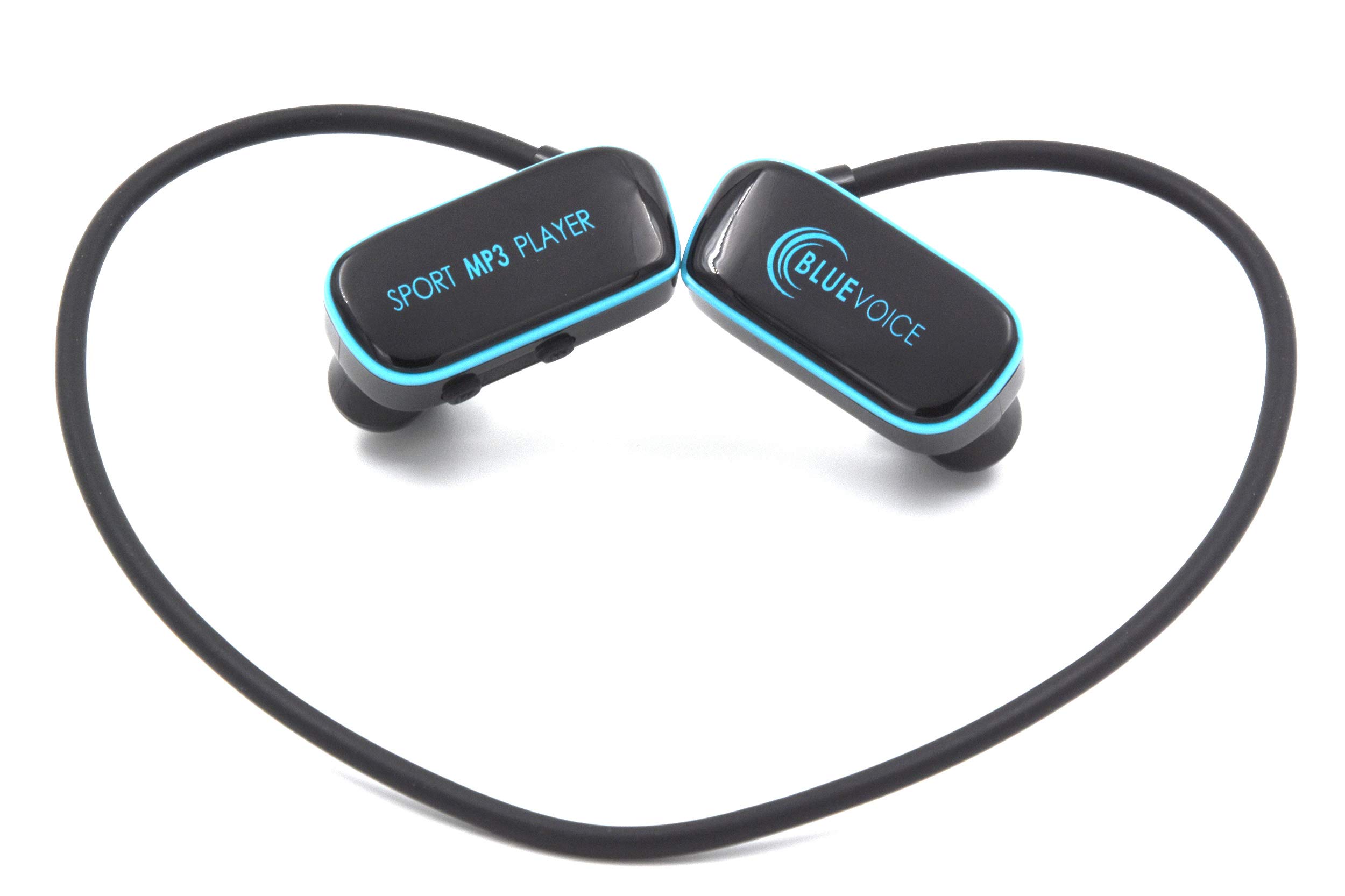 Waterproof MP3 Player with 8GB Memory - IPX8 Swim Headphones for Swimming, Running & Gym - USB Rechargeable Underwater Earbuds (Black) | Perfect for Pool Workouts, Open Water Swimming & Fitness Training