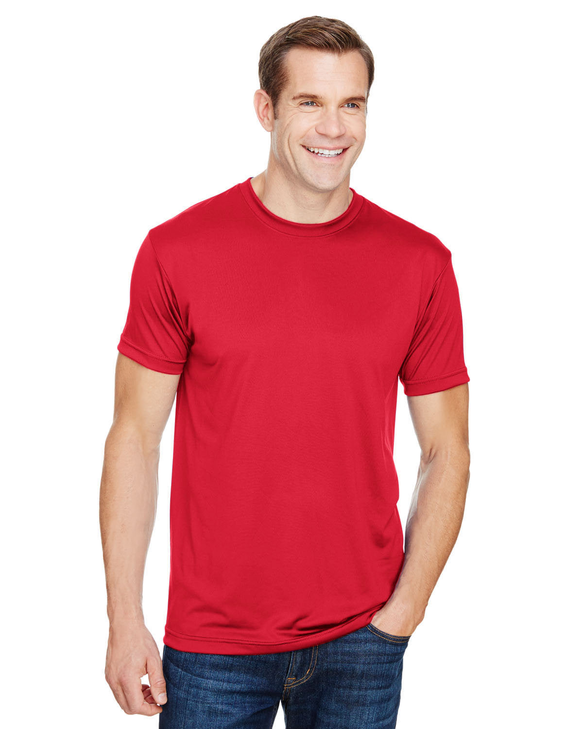 Bayside BA5300 Unisex 4.5 oz. Performance T-Shirt - Moisture Wicking, Breathable Polyester Shirt for Workout, Gym & Casual Wear