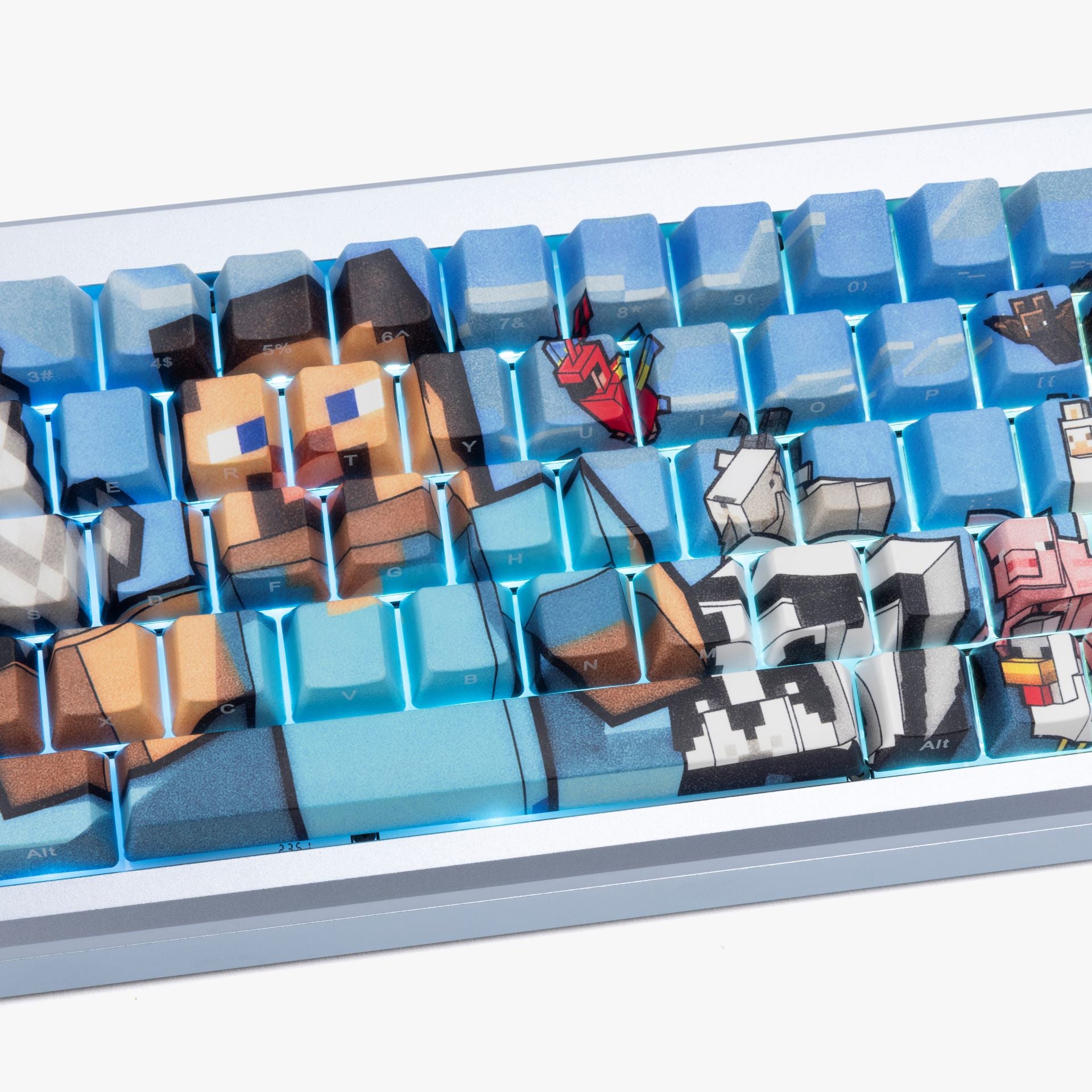 HG x Minecraft Summit 65 Mechanical Gaming Keyboard - Steve & Animals Theme - Perfect for Minecraft Gaming & Typing