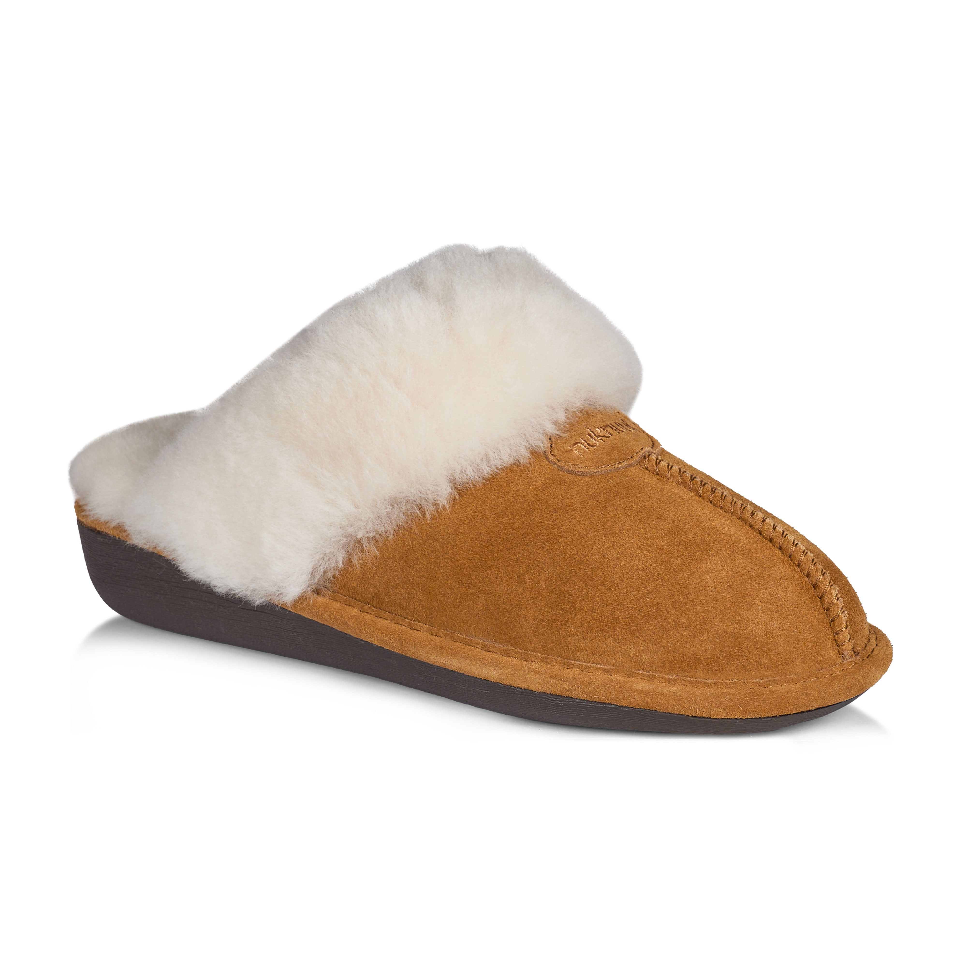 Becca Women's Cozy Fleece-Lined Slippers - Soft Indoor/Outdoor House Shoes with Non-Slip Sole for Winter Comfort (Harvest Brown) - Perfect for Lounging at Home, Morning Coffee, and Cold Weather Relaxation