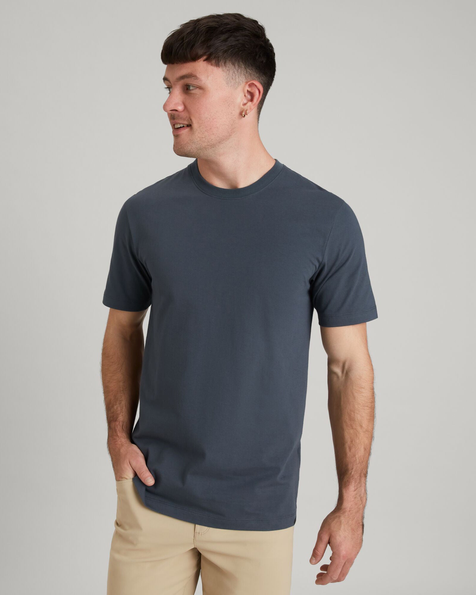 KMD Solid Men's Short Sleeve T-Shirt - Comfortable Cotton Crew Neck Tee for Casual Wear, Gym & Everyday Use