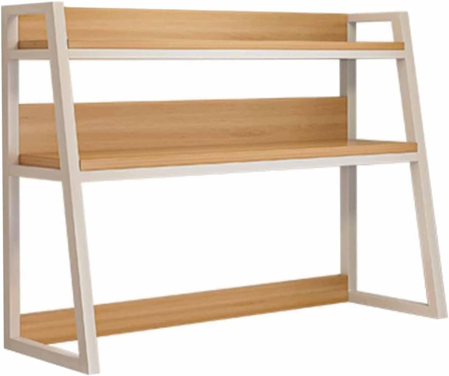 2 Layer Desktop Storage Organizer - Trapezoidal Display Shelf & Book Rack for Office, Home, Dorm | Perfect for Organizing Books, Files, Stationery & Small Items