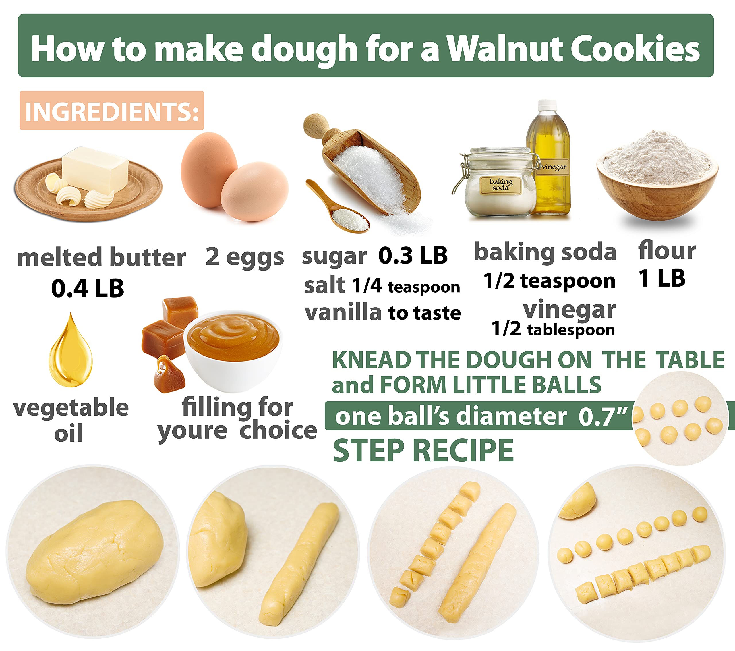 Premium Walnut Cookie (Oreshek) Maker - 16 Nut Capacity Mold for Russian Tea Cakes & Traditional Desserts - Perfect for Holiday Baking, Gift Giving & Family Gatherings