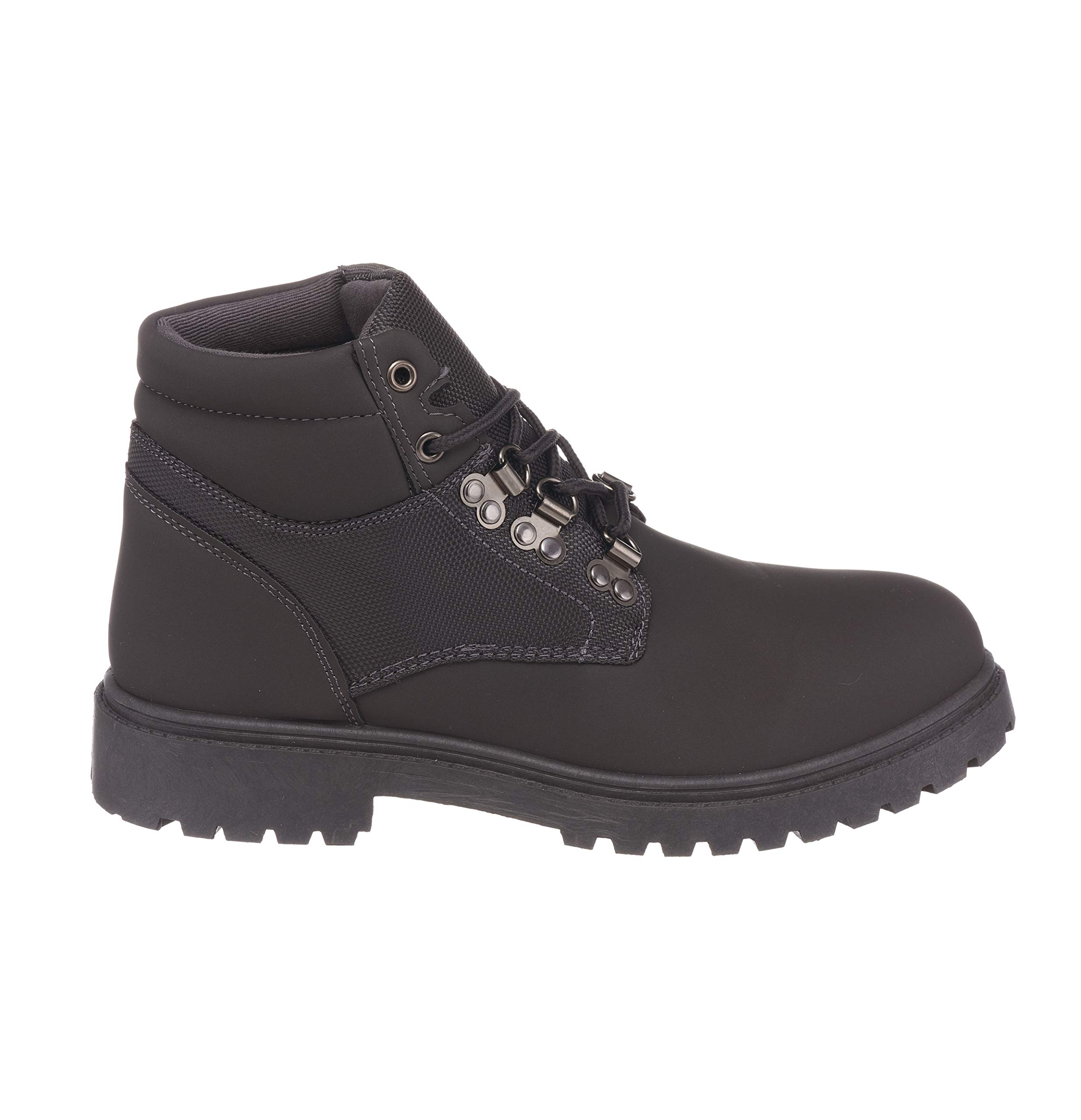 26 Men's Waterproof Slip-Resistant Soft Toe Work Boots - Black Lace-Up Safety Shoes for Construction & Outdoor Work