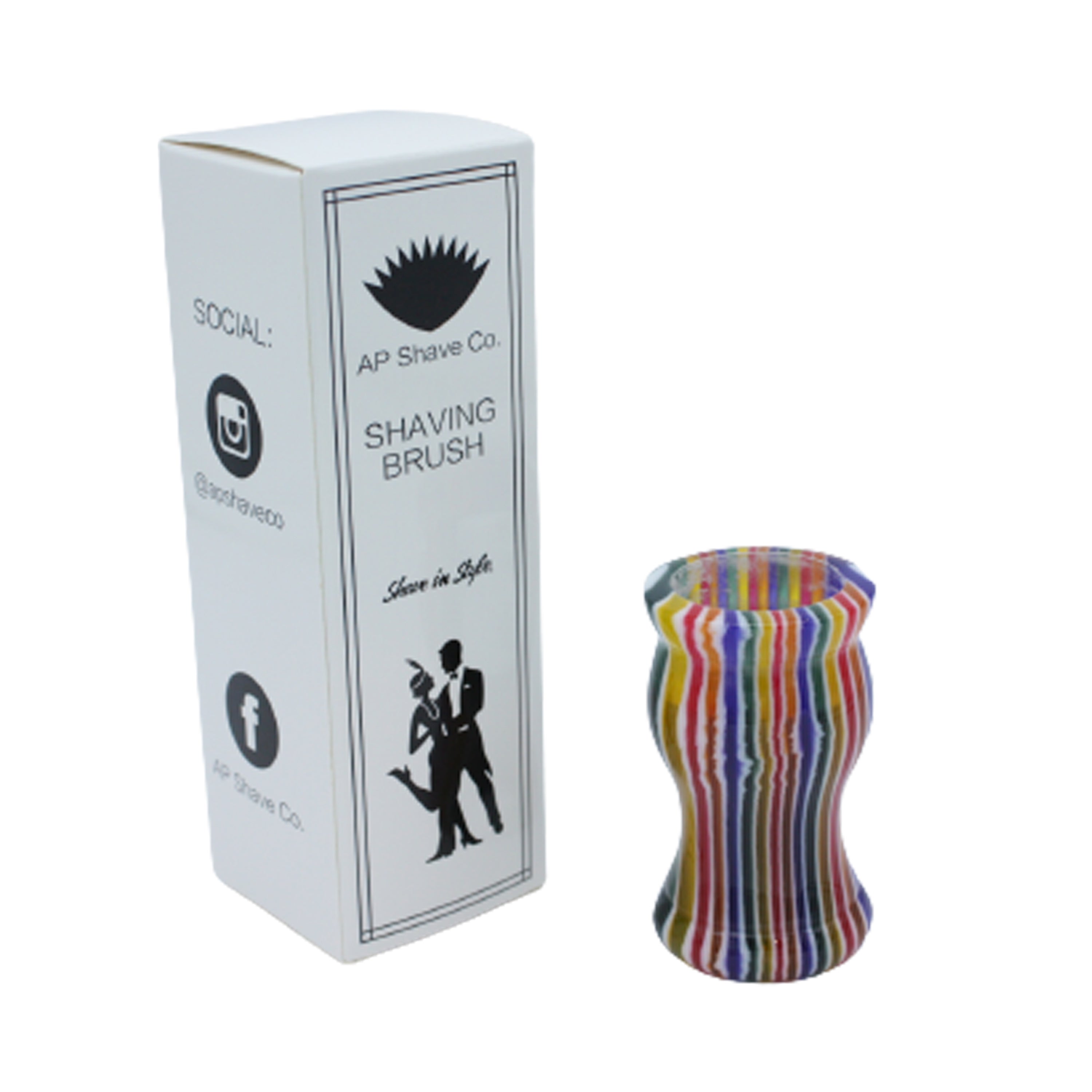 Handmade Candy Stripe Shaving Brush Handle - Fits 24mm & 26mm Knots - Perfect for Wet Shaving & Grooming Gifts for Men