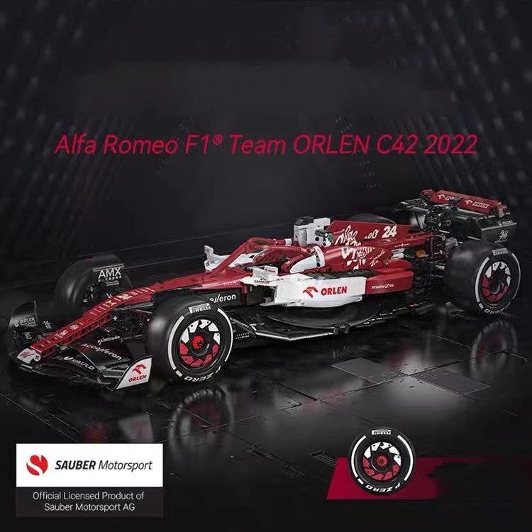 CaDA C64005 Alfa Romeo F1 Team ORLEN C42 2022 Formula 1 Racing Car Building Blocks Set - Perfect for F1 Fans, Model Collectors & DIY Enthusiasts - Great Gift for Birthdays & Christmas